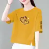 Camiseta de manga corta para mujer, de comercio exterior transfronterizo, para maternidad, holgada, casual, versátil, top básico de camiseta