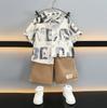 7360 Conjunto de Verão para Meninos 2026 Nova Moda Roupa Infantil Estilo Coreano Camiseta de Manga Curta Estilo Verão Celebridade da Internet Conjunto de Duas Peças 4