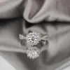 En stock en Panyu: Anillo para Mujer Princesa Elsa Moissanita 0.5-2 Quilates Plata S925 Chapado en Oro, Directo de Fábrica