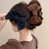 Pinza para el pelo de princesa elegante con lazo de doble cara de gran tamaño para mujer, nueva pinza para la cabeza de tiburón (2024)