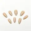 Pontas de Unha Postiça Longas em Formato Amêndoa, Arte de Unha Gota d'Água, Unhas Postiças de Pressionar no Atacado