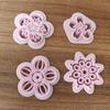 Molde de Plástico con Forma de Flor de Crisantemo Arrugado de Dibujos Animados para Galletas, Molde Decorativo para Repostería Casera DIY