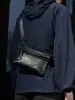 Bolso Cruzado Simple para Viajero, Bolso Mini de Cuero Genuino para Hombre, Bolso Pequeño de Piel de Vaca de Alta Gama, Bolso de Hombro para Caminar