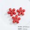 Flores coloridas de cerámica de cinco pétalos hechas a mano DIY materiales para decoración de joyas de collar pulsera accesorios