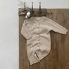 Mono de suéter de punto para bebé de invierno, Algodón puro Grado A, Suéter largo de lana trenzada para bebé niño y niña, Suéter que cubre el trasero