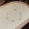 Pulsera de Acero de Titanio de Alta Gama, Lujo Ligero, Versátil para Mujer, No se Desvanece, Cadena de Pulsera de Moda, Joyería de Mano de Acero Inoxidable
