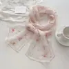 Novo Estilo Lenço Longo de Seda para Mulheres, Lenço de Chiffon 100% Seda de Amora, Versátil e de Alta Qualidade, Lenço de Primavera e Verão, Lenço de Pescoço, Echarpe