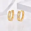 Pendientes Retro de Lujo Accesible de Estilo Nuevo Europeo y Americano, No se Desvanecen, para Mujer, Pendientes Circulares Elegantes Completamente de Diamante Incrustados con Circonio, Joyería de Moda