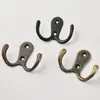 Gancho para ropa de metal negro de aleación de zinc, gancho para abrigos de pared para puerta, gancho individual para ropa de armario para porche