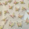 Colgante de Flor de Mariposa Colorida Fantasía Material para Manualidades con Cuentas Pulsera Collar Pendientes Joyería Accesorios de Cuentas Sueltas