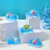 Série Oceano Barcos Criativos Pequenos Animais de Desenho Animado em Óleo Areia Flutuante Garrafa Flutuante Micro Paisagem Decorações Decorativas DIY Atacado