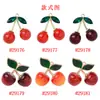 Diseño Moderno Colgante Realista de Fruta de Cereza Materiales para Accesorios de Ropa y Bolsos de Moda Hechos a Mano DIY