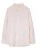 Camisa personalizable de manga larga para mujer, nuevo estilo de otoño, casual holgada estilo BF, chaqueta versátil a rayas de longitud media holgada para mujer