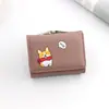 Nueva Cartera para Mujer, Cartera Corta Plegable en Tres Partes de PU Estilo Dibujo Animado Lindo, Cartera de Mano y Portamonedas