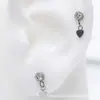 Brincos de Tarraxa de Liga de Titânio F136 Estrela Lua Coração Raio Brincos Pendentes de Tarraxa Joias Acessórios para Body Piercing de Titânio G23