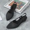 Sandalias de cuña de verano para mujer para estudiantes Estilo de hada Ropa exterior Moda Versátil Estilo de dama de moda Estilo coreano Punto de celebridad de internet Sandalias de punta