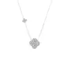 Collar de Trébol de Cuatro Hojas de Zircón de la Suerte para Mujer Lujo Accesible Diseño Nicho de Alta Gama Moda Colgante de Flor Cadena Clavícula Joyería