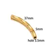 Pingente Rosqueado de Cotovelo 37mm Banhado a Ouro 18K de Aço Inoxidável DIY Moda Colar Pulseira Acessórios de Joias Lote Transfronteiriço