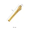 Clip exquisito de acero inoxidable pinza para pan alimentos pinzas para cocina extendida pinza para freír barbacoa bistec recomendación del tendero