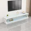Mesa de centro con mueble de TV Combinación Simple Moderno Sala de estar Mesa de té Vidrio Templado Dormitorio Hogar Apartamento Pequeño Mueble de TV