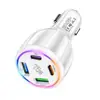 Cargador de Coche de 75W Carga Súper Rápida Adecuado para Huawei Apple Uno a Cuatro Enchufe de Conversión Especial para Coche Cargador de Coche