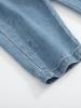 Calça Jeans Bebê Jingqi Meninas Primavera e Outono Calças Infantis 2023 Novas Roupas de Outono Calças de Pierna Reta Infantis Roupa Infantil