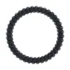 Elástico de Cabelo em Espiral Preto Fosco, Estilo Versátil para Meninas, Tamanho Grande de 5cm, Pulseira Fina com Estampa de Seda em Espiral de Fio de Telefone