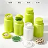 Source Ch Supplies Garrafas Plásticas Semi-Flip-Top de 120ml, Frascos para Comprimidos, Frascos Alimentícios para Balas Prensadas, Frascos Redondos para Animais de Estimação