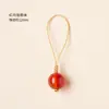 Cadena para Teléfono Dios de la Riqueza de Cinco Vías de Ágata Chapada en Oro, Colgante de Teléfono de Cristal Natural, Cadena Anti-Pérdida para Bolso Estilo Chino Cinco Elementos Al por Mayor