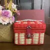 Cesta de Presente Lembrança de Bebê, Caixa de Presente de Armazenamento Trançada em Rattan, Presente de Casamento, Cesta Trançada Feita à Mão, Armazenamento, Design Fofo de Desenho Animado