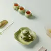 Ino Kiyosong Conejo Verde Lindo Brote Calabaza Cerámica Tetera Creativo Alto Valor Kung Fu Juego de Té Tetera Pequeña Olla para Preparar Té