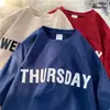 Rojo de Manga Corta para Hombre Verano Moda de Marca Ropa Holgada Talla Grande High Street Manga Corta Estilo Americano Peso Pesado Nicho Camiseta