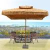 Sombrilla de Paja de Imitación, Parasol de Exterior, Parasol de Exterior, Sombrilla de Columna Central para Exterior, Sombrilla para Patio de Resort, Sombrilla para Balcón, Columna Única