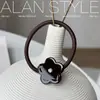 Goma para el pelo de flor de strass de acetato estilo coreano estilo ins para coleta alta banda elástica alta para el pelo cuerda para moño accesorio para el pelo