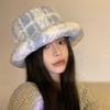 Sombrero de Pescador de Peluche Spice Girls para Mujer Estilo Coreano Invierno Nuevo Todo Fósforo Cara Expuesta Pequeño Viaje a Oeste de Sichuan Protección Cálida para Orejas Sombrero Cubeta