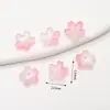 Miçangas de Vidro Gradiente Flor de Cerejeira de Alta Transparência, Formato de Flor de Cinco Pétalas Multicolorido, Pulseira DIY Feita à Mão, Colar, Joias, Acessórios para Miçangas