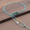 Assimétrico mão-tecido pingente colar pingente corda ouro jade jade pingente de ágata pingente corda fina