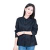 Cardigan Elegante de Alta Gama Yun Otoño Camisa de Diseño Casual para Mujer Negro Casual Manga Larga Top para Viajar