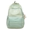 Nueva mochila ligera informal combinable con todo, mochila de moda Ruiying, mochila escolar de gran capacidad con contraste de colores a cuadros para estudiantes.