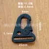 Cuerda Táctica para Pistola de Exterior Lanyard de Fanático del Ejército Hebilla Hawk Aleación de Zinc Multifuncional Escalada en Roca Electrólisis Negro Hebilla de Gancho de Escalada