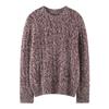 Suéter de Cachemira para Mujer 100% Cachemira Pura Hilo de Flor Moda Casual Más Fácil de Combinar Casual Holgado Cuello Redondo Jersey Suéter de Punto