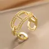 Anillo Exquisito Super Brillante de Circonita para Niñas, Lujo Accesible y Anillo de Apertura Ajustable de Gama Alta, Baño de Oro Real Simple