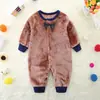 Ropa de una pieza para bebé Primavera Otoño e Invierno para Niños y Niñas Conejito Bebé 0 Pijama de Franela 6 Manga Larga Ropa para Bebé de 1 Año Recién Nacido