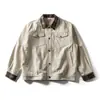 Chaqueta de trabajo Rumeng estilo americano de moda, con bloques de color a cuadros y solapa, nueva de otoño, corte holgado, chaqueta casual versátil para parejas