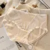 Pantaletas de Encaje Coreano Antibacterianas de 10A para Mujer, Estilo Puro Deseo, Braguitas Sexys de Algodón Puro con Refuerzo de Seda para Niña, Modelo Nuevo