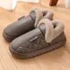 Pantuflas de algodón impermeables para el hogar Lidani para mujer, nuevas de otoño e invierno, cálidas para interiores, antideslizantes, para exteriores, pantuflas de algodón para pareja para hombre