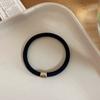 Estilo Old Money Cuerda Sencilla para la Cabeza Tendón de Goma Elástico Alto Maillard Anillo para el Cabello de Cola de Caballo Alta Red para el Cabello Adorno para la Cabeza