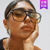 Gafas de sol retro de doble haz cuadradas en forma de T 2023, nuevas gafas de sol de moda de verano, gafas de aviador delgadas de cara grande