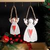 Molde de Silicone para Pendente de Anjo Coração de Natal com Asas Grandes e Pequenas e Pintas