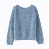 Suéter Abrigo de Punto Jersey con Mezcla de Lana de Camello para Bebé para Mujer, Suéter de Corte Holgado, Suéter de Lana Puyuan
